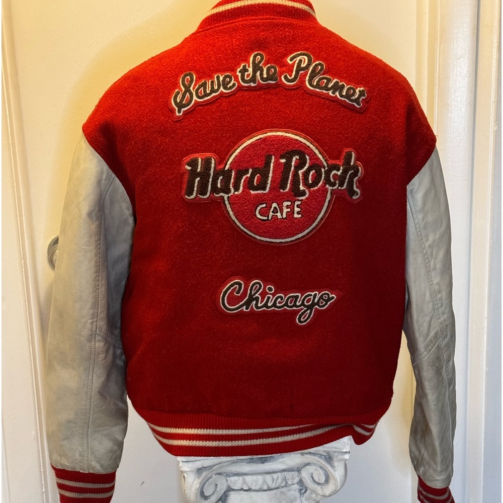 Rare Vintage Hard Rock Cafe Chicago Varsity jacket!
